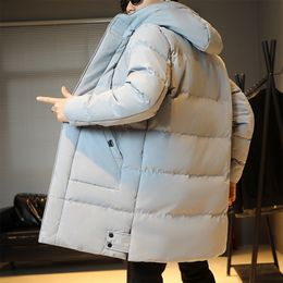 Hommes s Vestes Top Qualité Marque À Capuche Mode Décontractée Longue Épaissir Outwear Parkas Veste Hiver Coupe-Vent Manteau Vêtements Oversize 230106