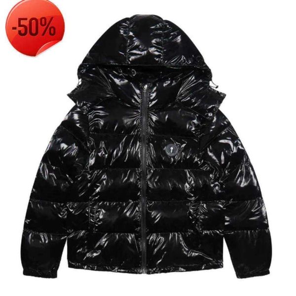 Chaquetas para hombres Top Trapstar Abrigos Hombres Mujeres Bordado Brillante Negro Irongate Chaqueta Desmontable Capucha Alta Calidad Invierno 2024