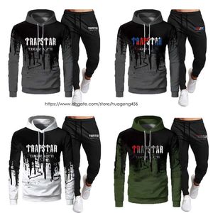 Vestes pour hommes TrackSuit Trapstar Brand imprimé T-shirts T-shirts 16 couleurs chaudes deux pièces set à sweat sweat-shirt lâche Pantalon de jogging