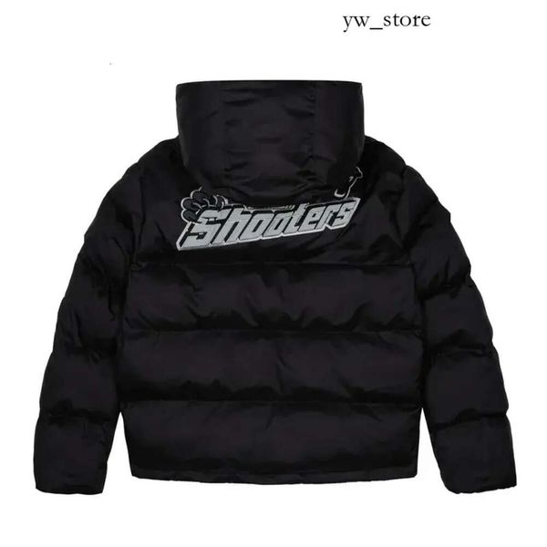 Chaquetas para hombres Trapstar London Shooters Chaqueta con capucha con capucha Chaqueta con capucha térmica bordada reflectante negra Abrigo de invierno para hombres 230620ss 759