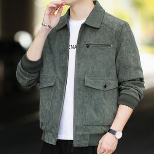 Herenjassen Trendy casual herenjack Koreaanse versie Trendy lichte corduroy kleding Reversjas voor jonge en middelbare leeftijd 230808