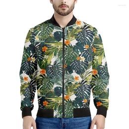 Vestes pour hommes feuilles de banane tropicale motif imprimement veste veste 3d mante