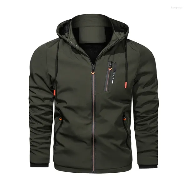 Chaquetas para hombres Ueteey 2023 Casual Bomber a prueba de viento Táctico Deporte Moda Hombres Chaqueta Otoño Cortavientos Sombrero extraíble Abrigo con capucha masculino