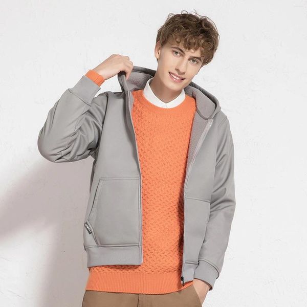 Chaquetas para hombres Unisex para hombres Chaqueta para hombre A prueba de agua Con capucha Al aire libre Manga larga Bolsillo Polar Otoño e invierno Ropa de escalada Abrigo