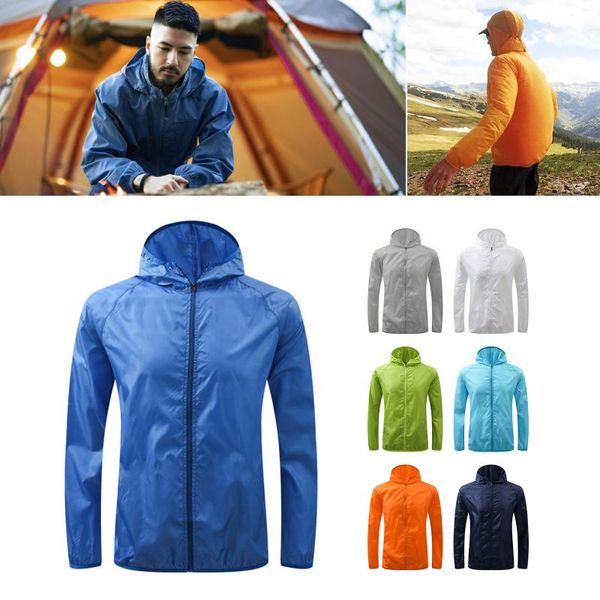 Vestes masculines Unisexe Running Camping Randonnée Veste respirante Adulte Sunshade Outdoor Travel Sports M manteaux de protection solaire