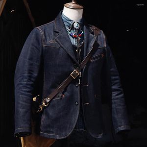 Heren Jackets US Brand Mens Denim Coat Casual Vintage Mans Dress Suit jeans jas XXXL Streetwear Cowboy Man's Overcoat American