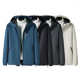 Chaquetas para hombre Uyuk otoño 2023, marca de moda para hombre, chaqueta con capucha informal para montañismo al aire libre, abrigo cortavientos para acampar y escalar, tendencia