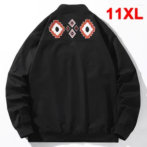 Jackets para hombres Varsity Jacket Men talla grande 11xl Béisbol Spring Autumn Polyester Coats Masmon Big Bomber verde negro