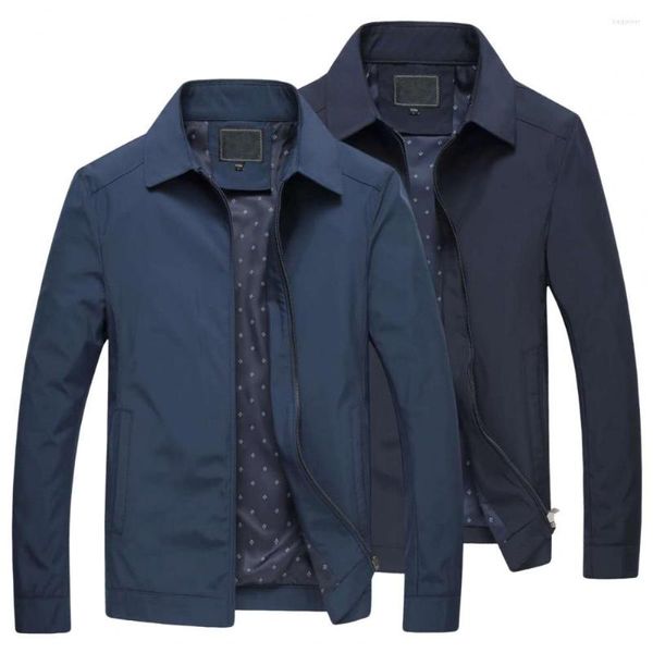 Chaquetas para hombres versátiles simples casuales de color delgada