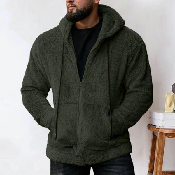 Chaquetas para hombres chaqueta de sudadera vintage de vellón de la moda