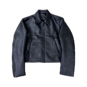 Vestes pour hommes VUJADE Veste en cuir de vachette à deux couches en cuir vintage Vibe Cleanfit