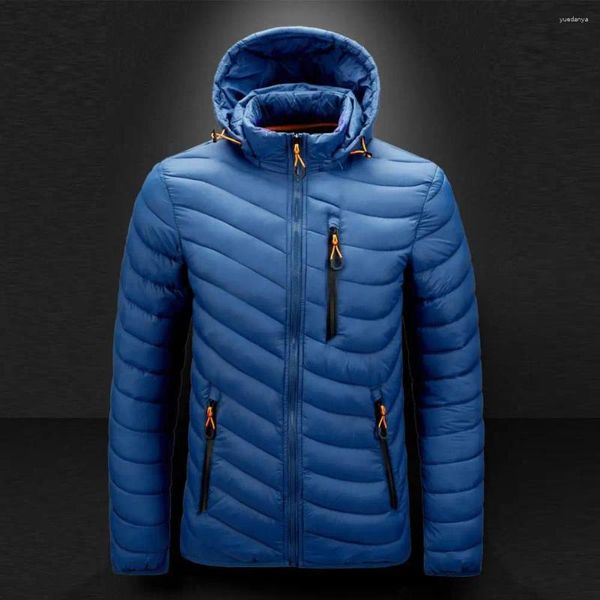 Vestes pour hommes veste chaude hommes brise-vent 2024 Spring automne à capuche parkas mode décontracté coton léger manteau rembourré mâle