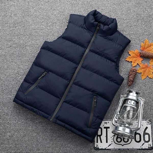 Vestes pour hommes Chaleur Plus Taille Gilet Hommes Hiver Puffer Taille Manteau Casual Débardeur Gilets Chauds Mâle Noir Bleu