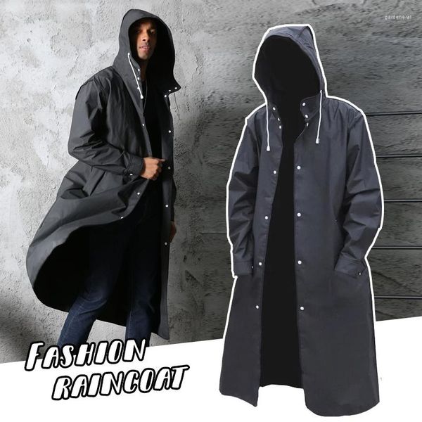 Vestes pour hommes imperméable long noir imperméable hommes manteau de pluie Ded tranchée veste randonnée en plein air tour vêtements de pluie adultes