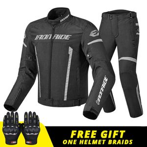 Vestes pour hommes Veste de moto imperméable Hommes Pantalon d'équitation Racing Moto Veste Body Armor Protection Equiment Motocross Costume avec Linner 231020