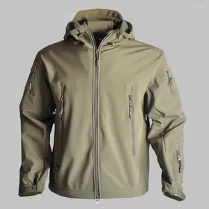 Vestes pour hommes coupe-vent imperméable coupe-vent fausse polaire fermetures éclair randonnée manteau à capuche veste