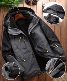 Vestes pour hommes hiver 3 en 1 doublure polaire veste chaude vêtements de sport ski camping manteau coupe-vent imperméable en plein air hommes escalade randonnée manteaux 231212