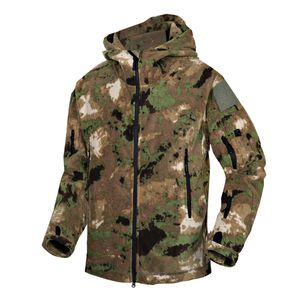 Heren Jackets Winter Camouflage Soft Shell Fleece Tactical Army Militaire multi -zakken Winddichte thermische Polartec Hooded Coats 221129