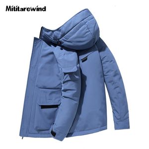 Vestes pour hommes Manteau d'hiver en duvet pour hommes 90% Remplissage en duvet de canard blanc Gardez au chaud Veste matelassée pour hommes à capuche Grande poche Manteau en duvet de neige en plein air M-XXXL 230731