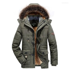 Vestes pour hommes hiver doudoune à capuche décontracté longue Parka chaude haute qualité ajustée manteau multi-poches travail taille 7XL