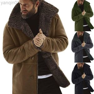 Vestes pour hommes hiver polaire épais chaud Outrunner en cuir à manches longues fourrure Ropa De Hombre vêtements L220830