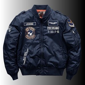 Chaquetas de invierno para hombre, chaqueta gruesa y cálida de Hip Hop, motocicleta militar Ma 1, Parka de algodón para piloto, bombardero de béisbol para hombre M 5XL 230620