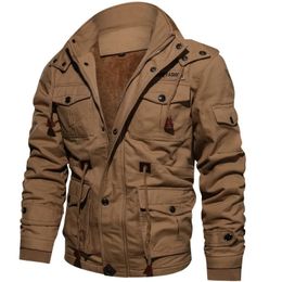 Vestes pour hommes hiver à capuche en peluche manteau épaissi automne grand coton tactique vêtements de travail moyens et longs manteaux de bombardier 231124