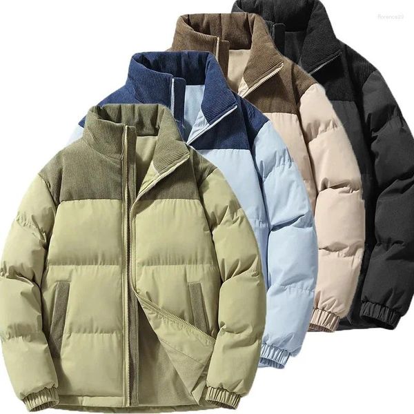 Chaquetas para hombres Chaqueta de invierno para hombres Grueso Cálido Moda Casual Hombre Puffer Algodón Acolchado Abrigo Outwear Ropa Stand Collar