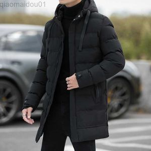 Hommes Vestes D'hiver Vestes Hommes À Capuche Casual Long Down Vestes Plus Épais Chaud Parkas Nouveau Mâle Outwear Manteaux D'hiver Slim Fit Vestes Taille 4XL L230721