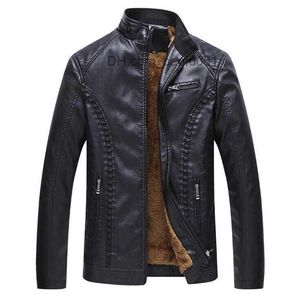 Vestes pour hommes hiver veste en cuir hommes super chaud doublure PU vestes noir grande taille 6XL affaires décontracté hommes manteaux mâle Z230711