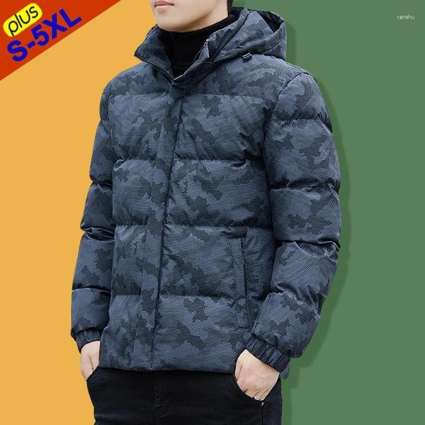 Jackets para hombres Invierno Men Coats Male de estilo coreano Ins Fashion Bomber Jaqueta de talla grande M-5XL Sutidas con capucha Boy Drop