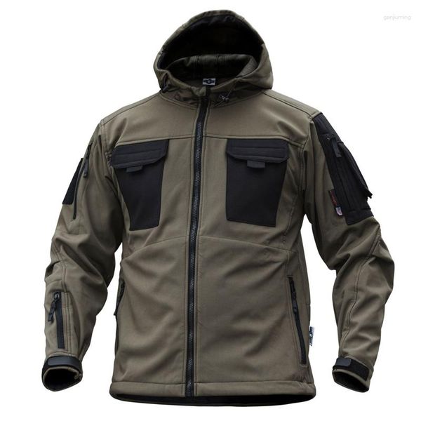 Chaquetas de invierno para hombre, forro polar grueso táctico para exteriores, militar, a prueba de viento, impermeable, abrigo térmico, prendas de vestir con capucha del ejército, 4XL