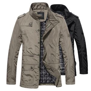 Heren Jassen Winter Heren Jassen Vrije tijd Winddicht Dikke Warme Jas Heren Lange Trenchcoat Parka Kleding Drop 230807