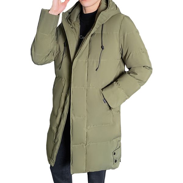 Vestes pour hommes Parka d'hiver Automne Puffer Hommes Manteau d'extérieur Veste longue Armée Vert Manteau à capuche Plus Taille 8XL 201218