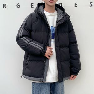 Hommes vestes hiver Streetwear surdimensionné épaissir hommes chaud Parkas manteau mode décontracté coréen bouffant avec capuche 230207