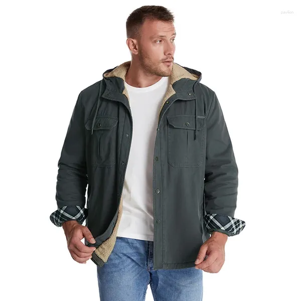 Jackets para hombres Invierno Jacket gruesa Men Outdoor Parka Pur Fur Linner Cargo cálido de carga masculina