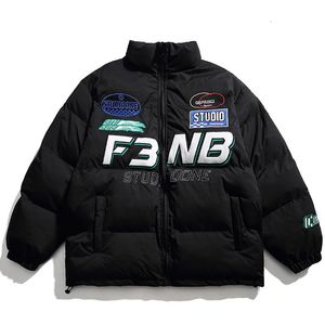 Herenjassen Winter Dikke Racing Parka's Heren Briefborduurwerk Paar Jas Unisex Oversize Dames Warme Bomber High Street Motorcycle 231011