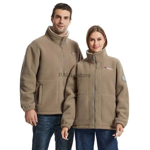 Chaquetas de hombre Invierno Espesar Chaqueta de lana Bolsillos Chaquetas polares casuales Abrigo de hombre a prueba de frío al aire libre Abrigo de mujer Abrigo cálido Tallas grandes OutwearL231209