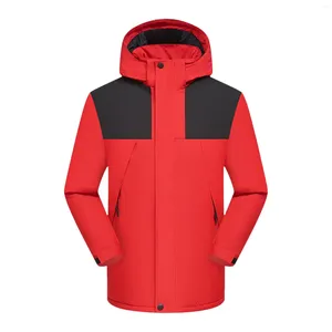 Herenjacks winter dikker fleece heren waterdichte wandel ski -jassen bergtocht tochting windjack outparden mannetjes buiten