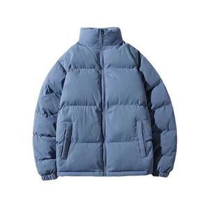 Hommes Vestes Hiver Épaissir Chaud Parka Manteau Hommes Veste Col Montant Solide Couleur Parkas Lâche Bleu Noir Rose Streetwear Femmes Vestes G221013