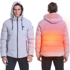 Herenjacks Winter USB Elektrisch verwarmde jas Mens Hooded Warme jas Parka Oplaadbare verwarmingslaag Thermische jas Skiën Outsized Oversized 230821