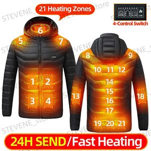 Vestes pour hommes Hiver USB Veste Chauffante Hommes Rechargeable Électrique Auto-Chauffant Vêtements Femmes Veste Thermique À Capuche Moto Manteau Chauffant T231121