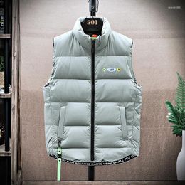 Vestes pour hommes hiver chaud veste blanc canard vers le bas épais coupe-vent gilet mode coréenne mince beau grande taille doux m-6xl