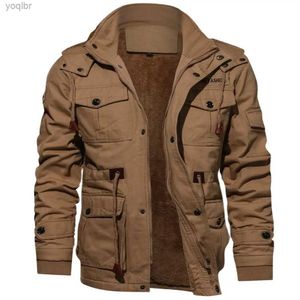 Herenjacks Winter Wool Jacket Heren Casual Dikke jas Leger Pilot Jacket Air Force Cargo Jacket Hooded Jacket Mens ClothingL2404