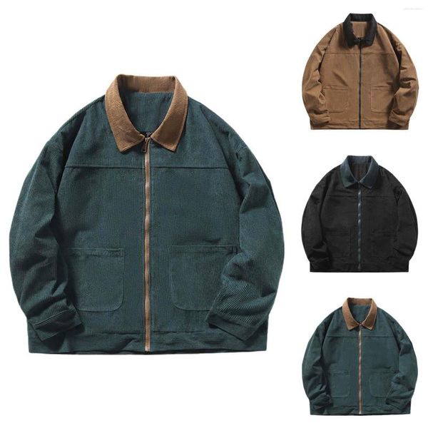 Chaquetas de hombre con capuchas para adolescentes Chaqueta larga para hombre Abrigo de gran tamaño Botón de invierno Manga de solapa Cárdigan Hombres