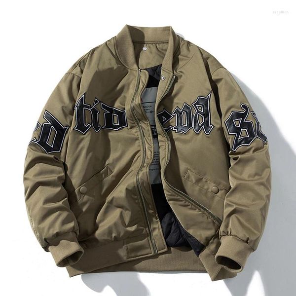 Hombres S Chaquetas Mujeres Carta Chaqueta De Béisbol Invierno Vintage Bomber Moda Hip Hop Abrigo Americano Con Capucha Parkas Pareja High Street