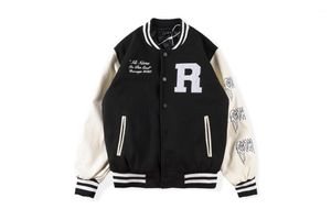 Vestes pour hommes Xxxtennis Return Varsity Baseball Jacket And Women's 1: 1 Quality Skull Embroidery Leather Fashion Men