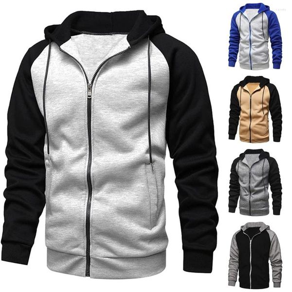 Chaquetas para hombres Y2k Estilo coreano Moda Otoño Invierno Casual Contraste Color Chaqueta Suelta Diseño Deportivo Abrigo