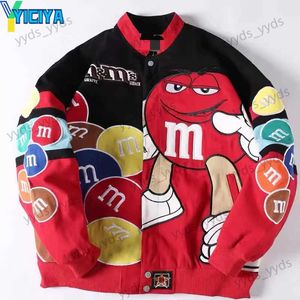 Chaquetas para hombres YICIYA Bomber Women Varsity Jacket Racing Bordado de alta calidad American Motorcycle Punk Chaqueta de béisbol Mangas largas Abrigos T231127