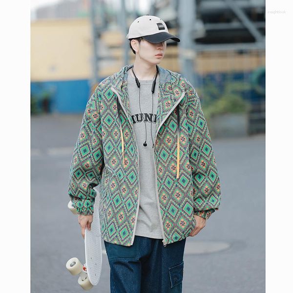 Chaquetas de hombre jóvenes de alta calidad para hombres primavera otoño Vintage Jakcet Streetwear Casual abrigo con capucha de manga larga de algodón Harajuku moda Parkas